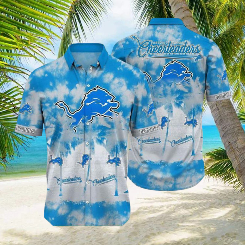 Detroit Lions Nfl Tropical Pattern Graphic Short Sleeve Summer Srrjmn Leobees Trending Hawaiian Shirt - Limotees