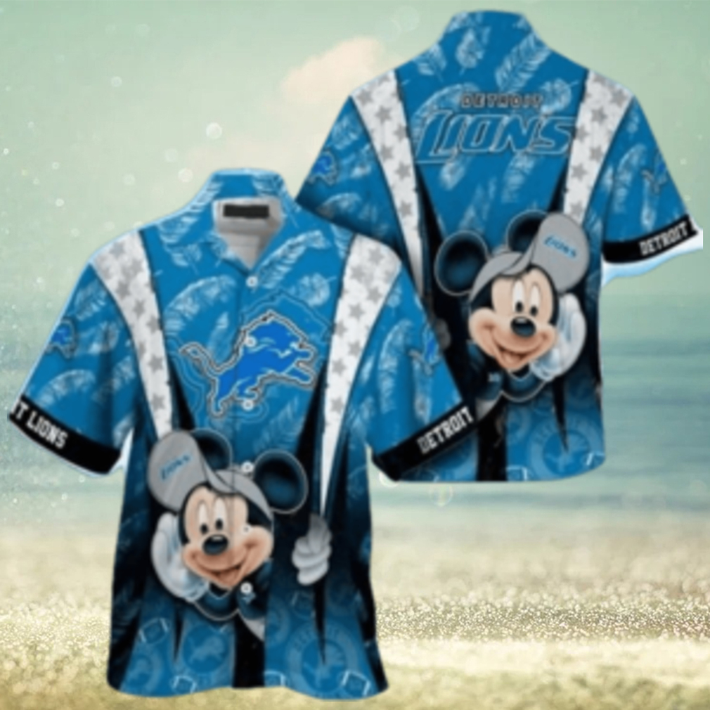 Detroit Lions nfl mickey mouse Hawaiian Shirt custom for fan - Limotees