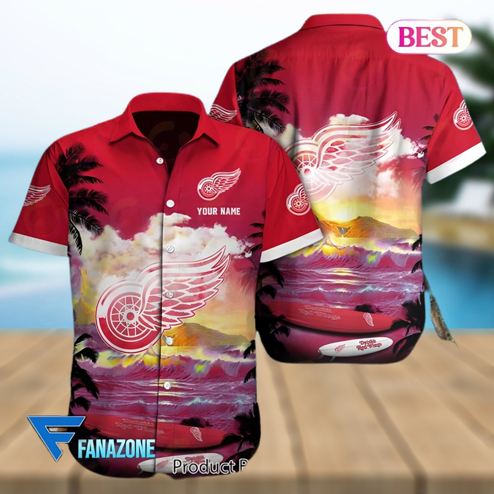 Detroit Red Wings NHL Custom Hawaii Shirt - Limotees