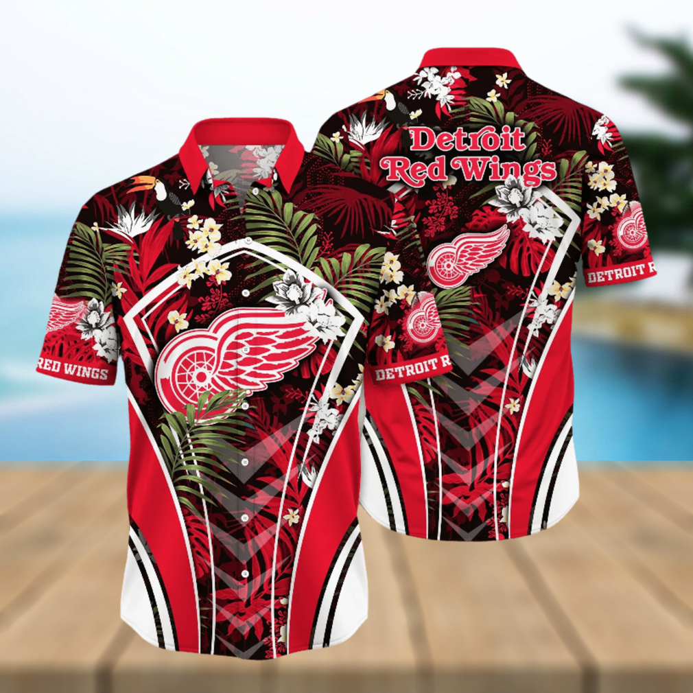 Detroit Red Wings NHL Hawaiian Shirt Mid Year Aloha Shirt - Limotees