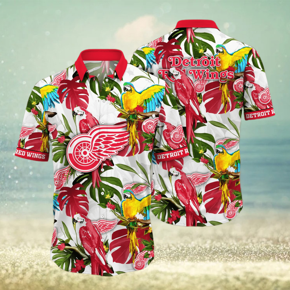 Detroit Red Wings NHL Hawaiian Shirt Sunsetstime Aloha Shirt - Limotees