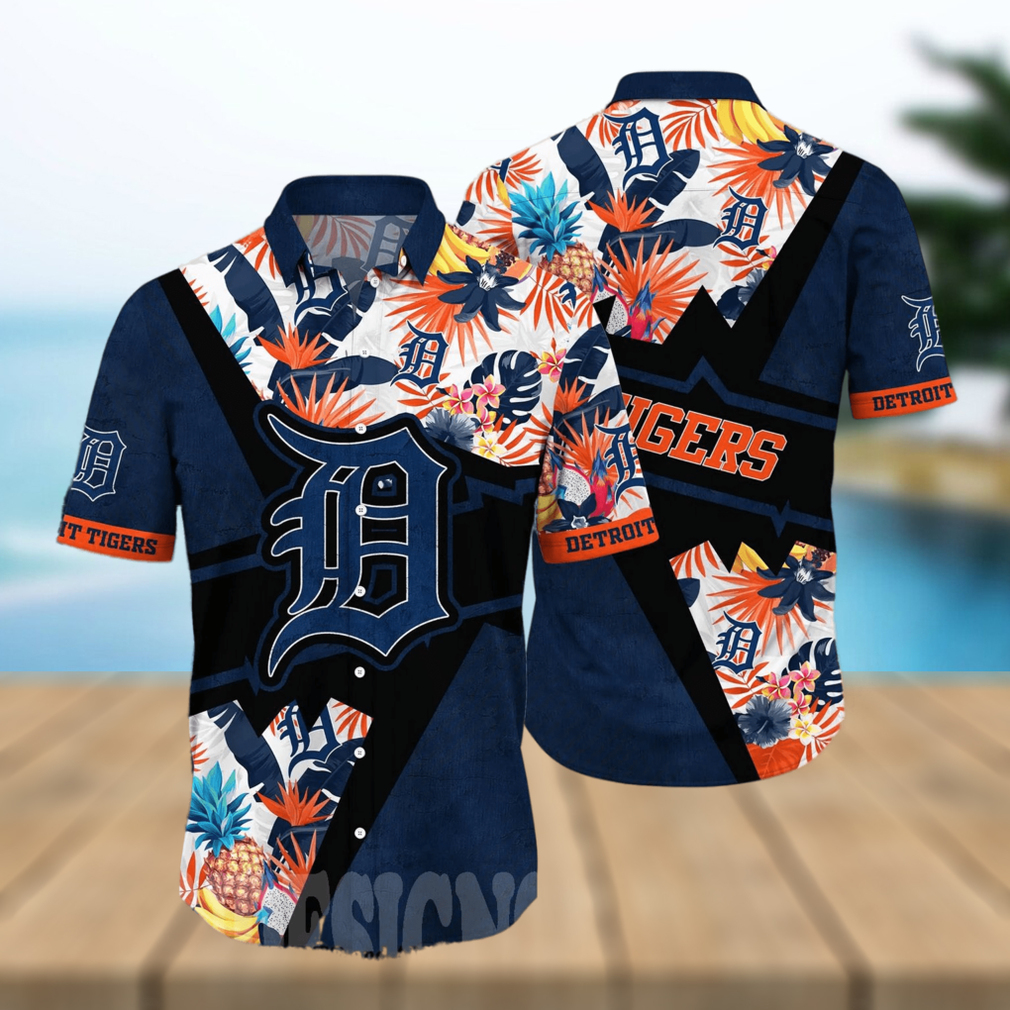 Detroit Tigers MLB Floral 3D All Over Printed Hawaiian Shirt - Limotees