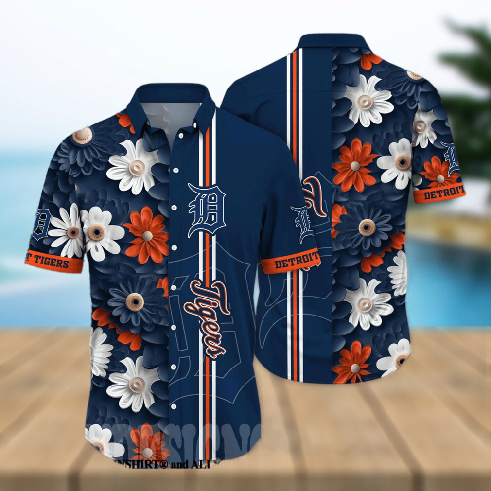 Detroit Tigers MLB Flower All Over Print Unisex Hawaiian Shirt - Limotees