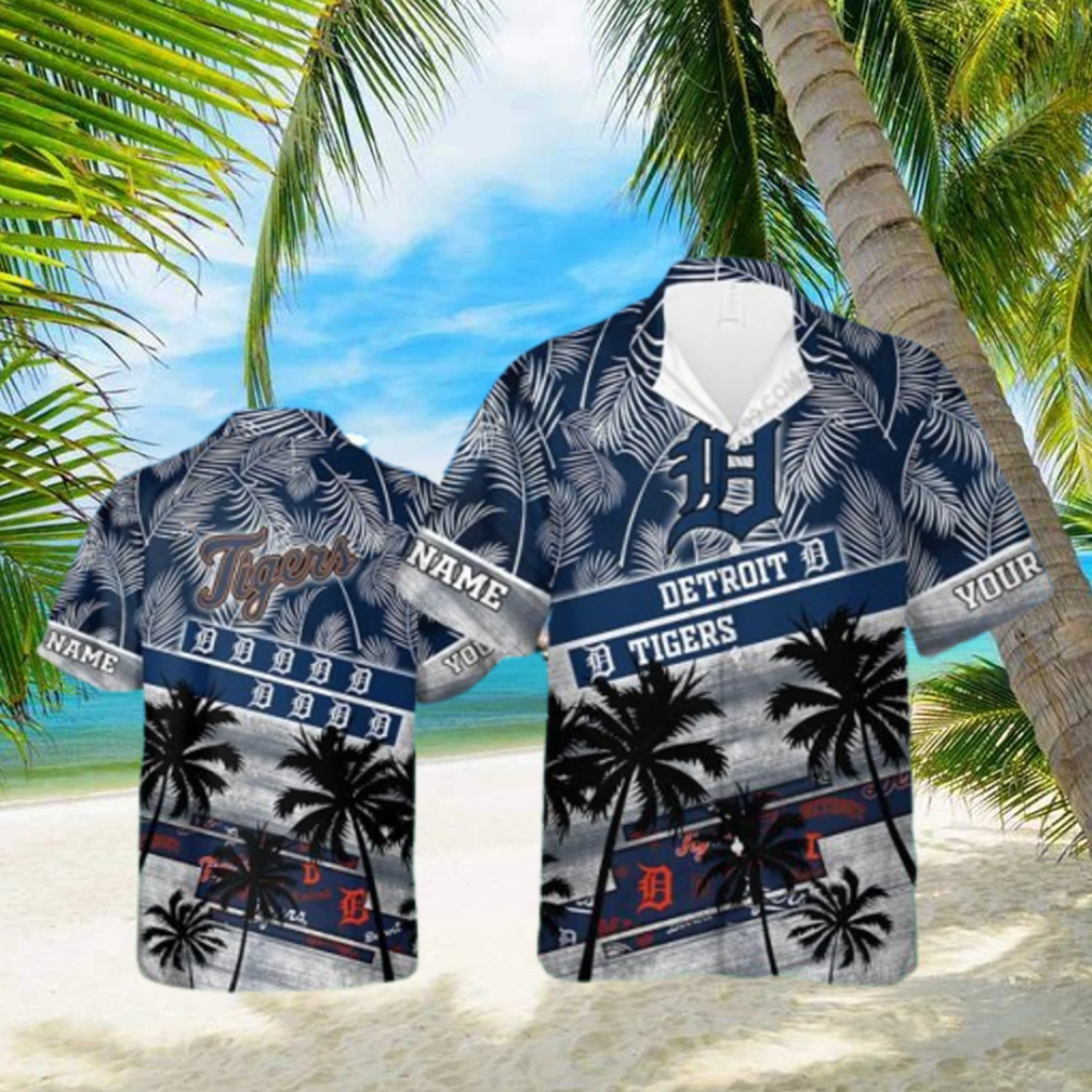 Detroit Tigers MLB Personalized Palm Tree Hawaiian Shirt - Limotees