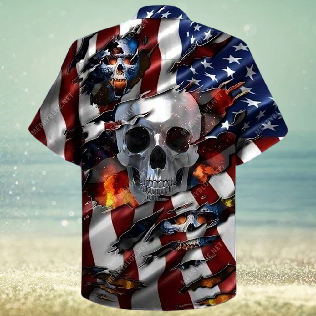 Died For My Country Skull Hawaiian Shirt Unisex Adult - Limotees