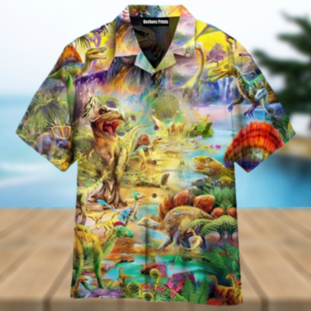 Dinosaur Jurassic Dinosaur Art Style Jurassic Park Hawaiian Shirt - Limotees