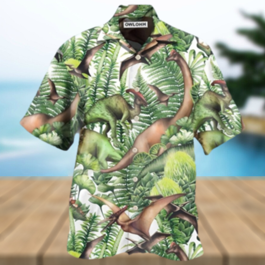 Dinosaur Jurassic Dinosaur Green Style Jurassic Park Hawaiian Shirt - Limotees