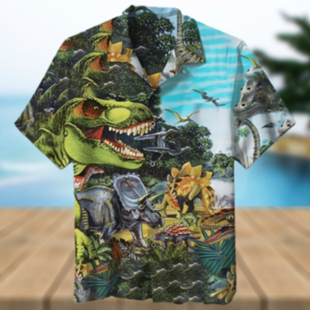 Dinosaur Jurassic Park Hawaiian Shirt Unisex Dinosaur Lover Hawaiians - Limotees