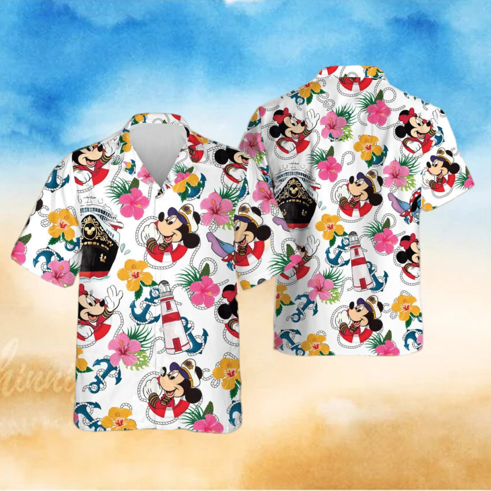 Disney Cruise Mickey Hibiscus Pattern Hawaiian Shirt - Limotees