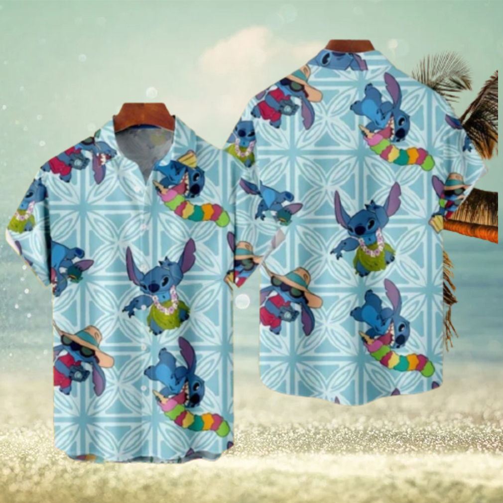 Disney Funny Stitch Beach Tropical Hawaiian Shirt - Limotees