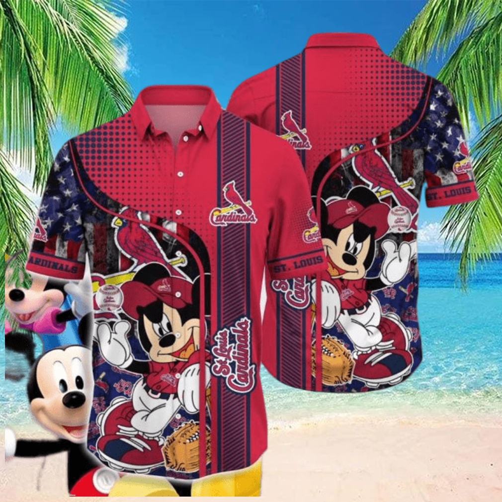 Disney Mickey Mouse St Louis Cardinals Hawaiian Shirt HawaiianShirts - Limotees