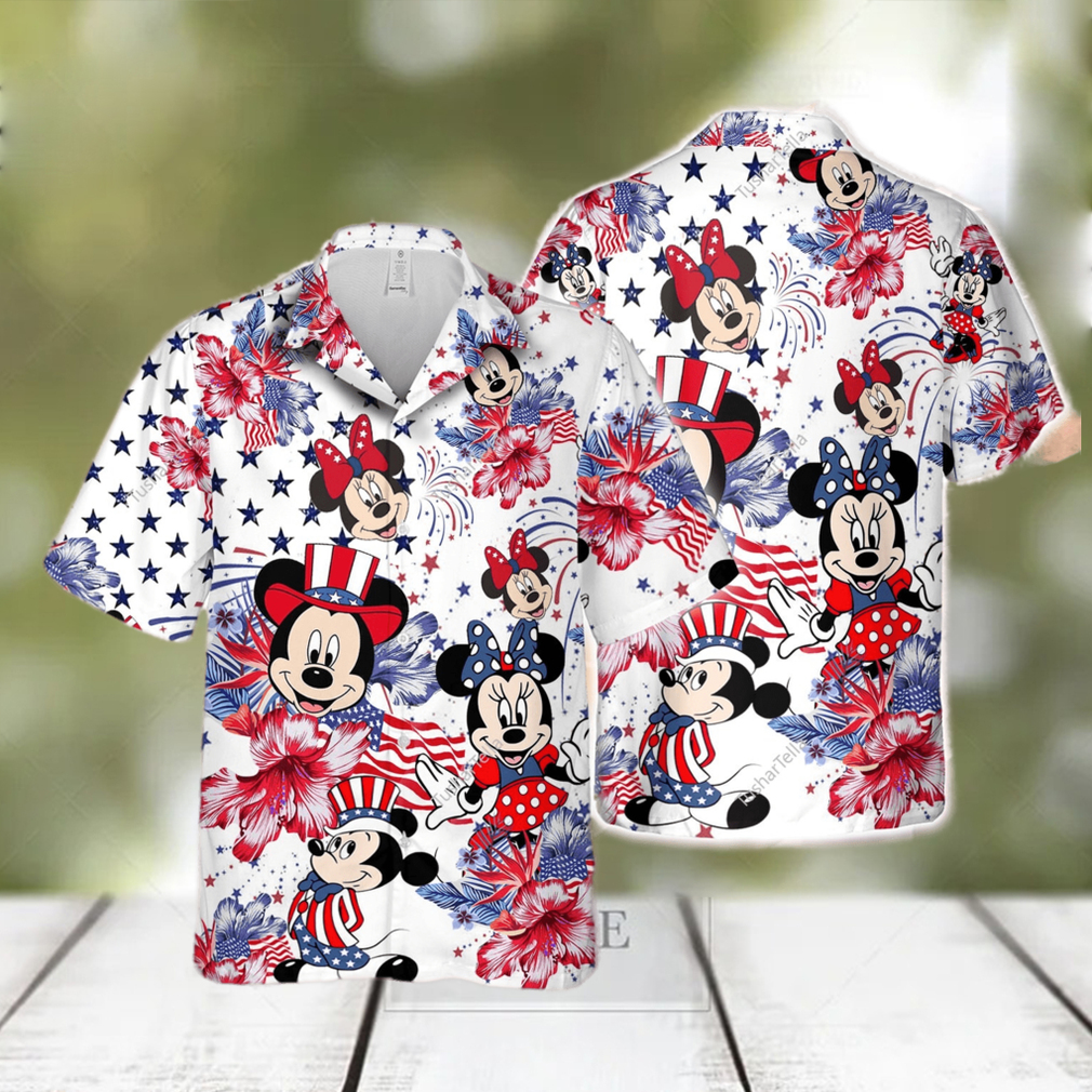 Disneyland Independence Day Hawaiian Shirt Disneyland Hibiscus Hawaiian Shirt - Limotees