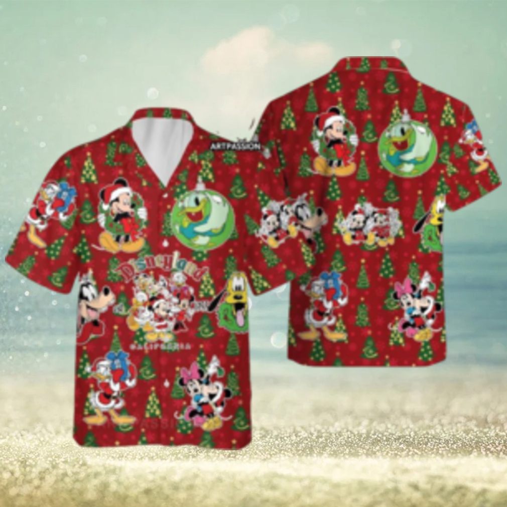 Disneyland Retro Hawaiian Shirts Mickey Friends Disney Christmas Hawaii Theme - Limotees