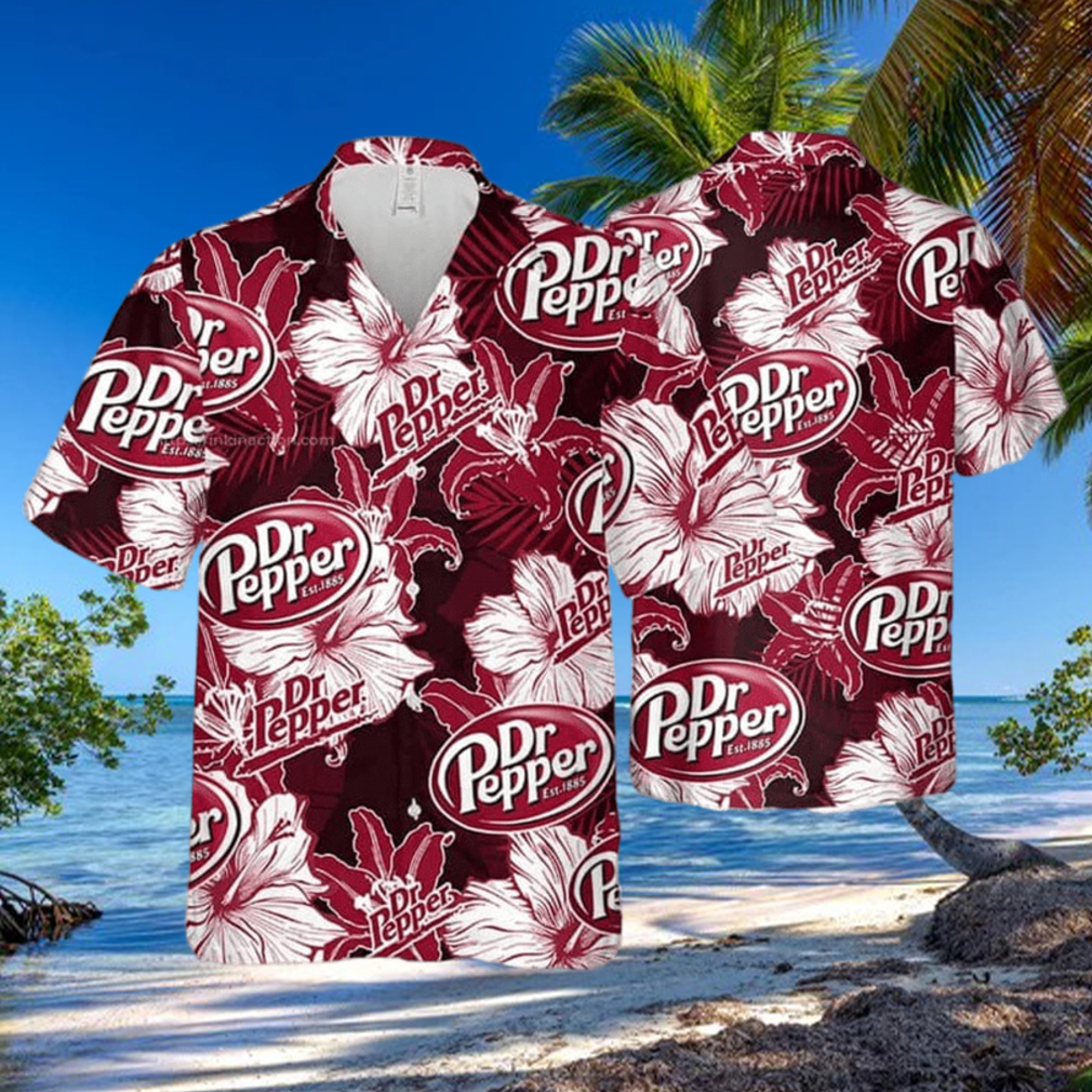 Dr Pepper Flower Pattern Summer Hawaiian Shirt - Limotees