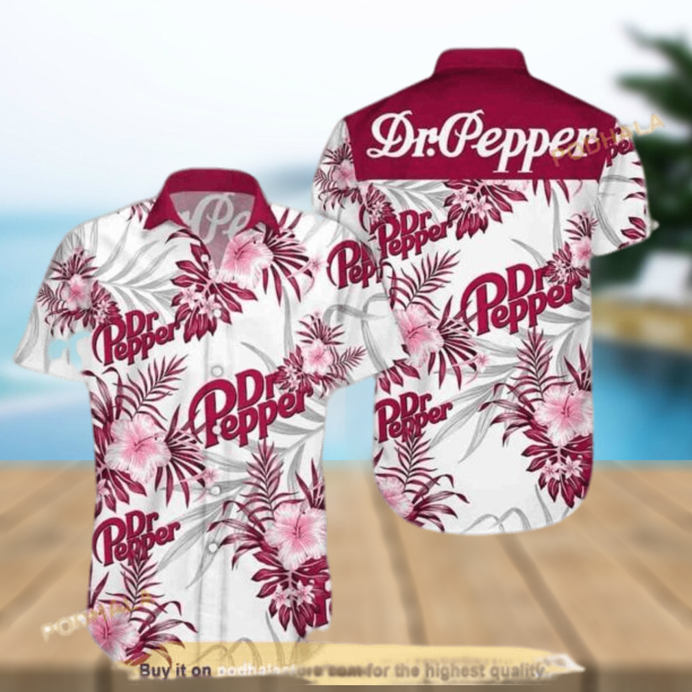 Dr Pepper Funny Hawaiian Shirt Tropical Flower Beer Lovers Gift - Limotees