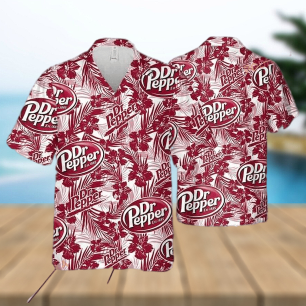 Dr Pepper Funny Hawaiian Shirt Tropical Flower Pattern Beach Gift For Beer Lovers - Limotees