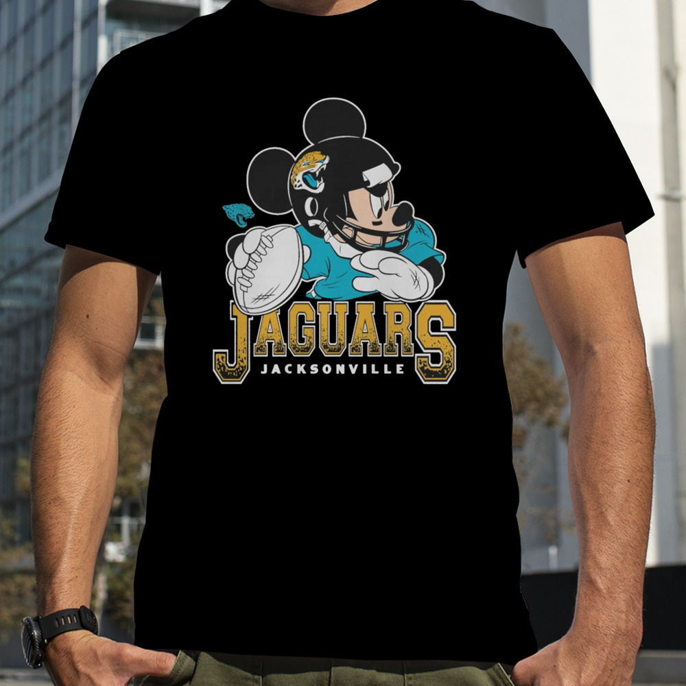 Jacksonville Jaguars Junk Food Scarlet Disney Mickey QB T-Shirt