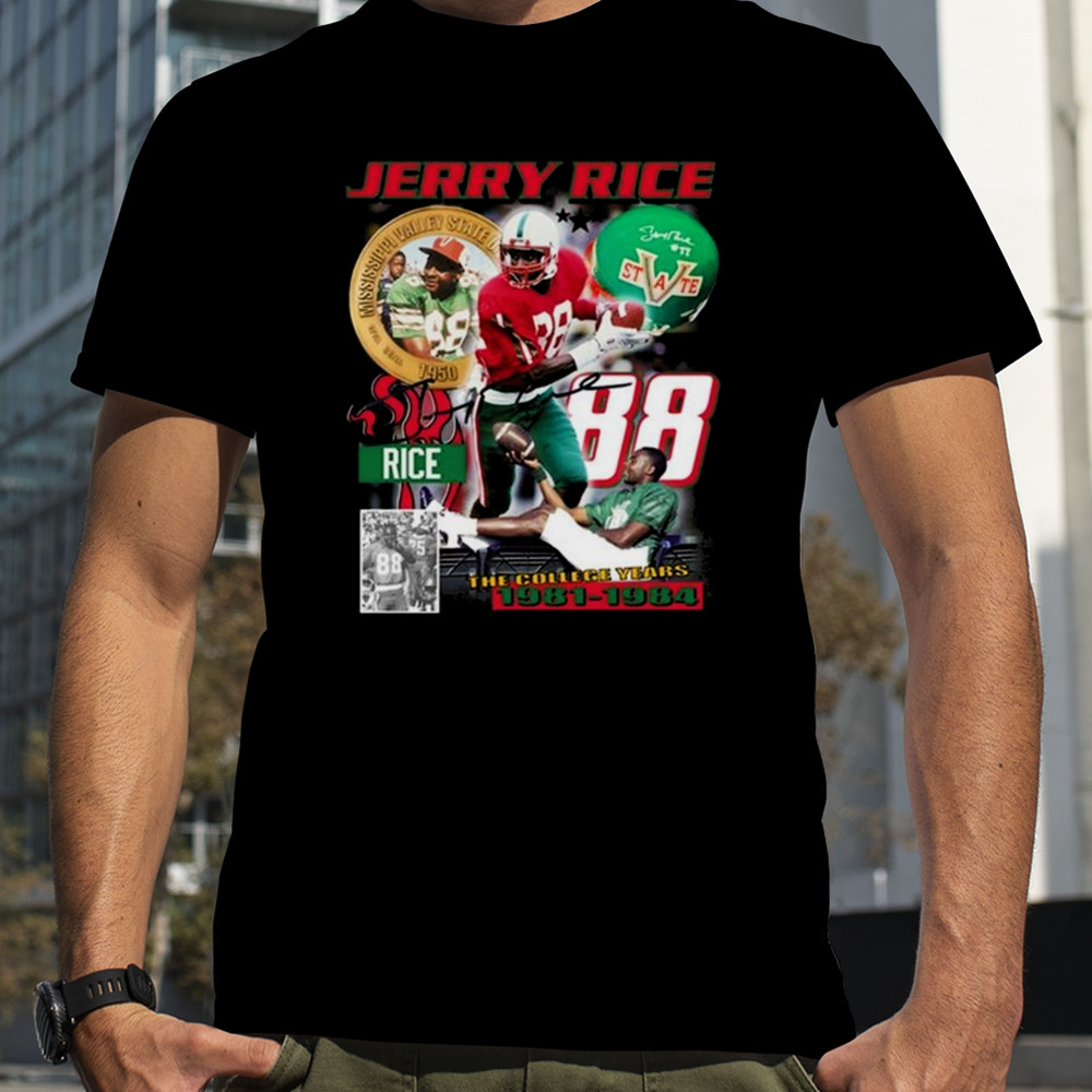 Jerry Rice The College Years Homage Mississippi Valley State T-Shirt