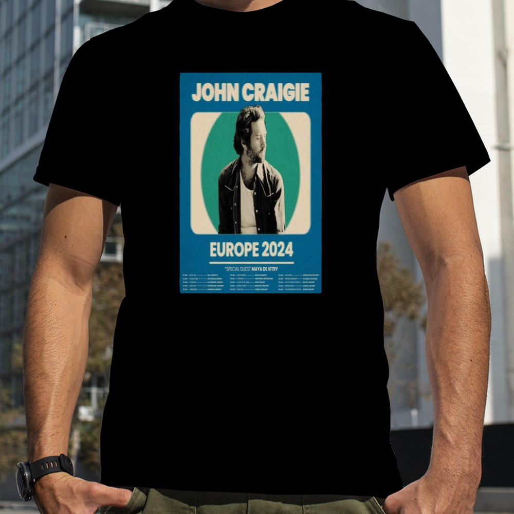 John Craigie Europe Tour 2024 special guest Maya De Vitry poster shirt