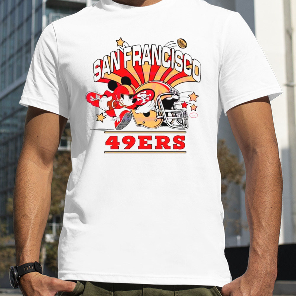 Mickey Mouse football San Francisco 49ers helmet shirt