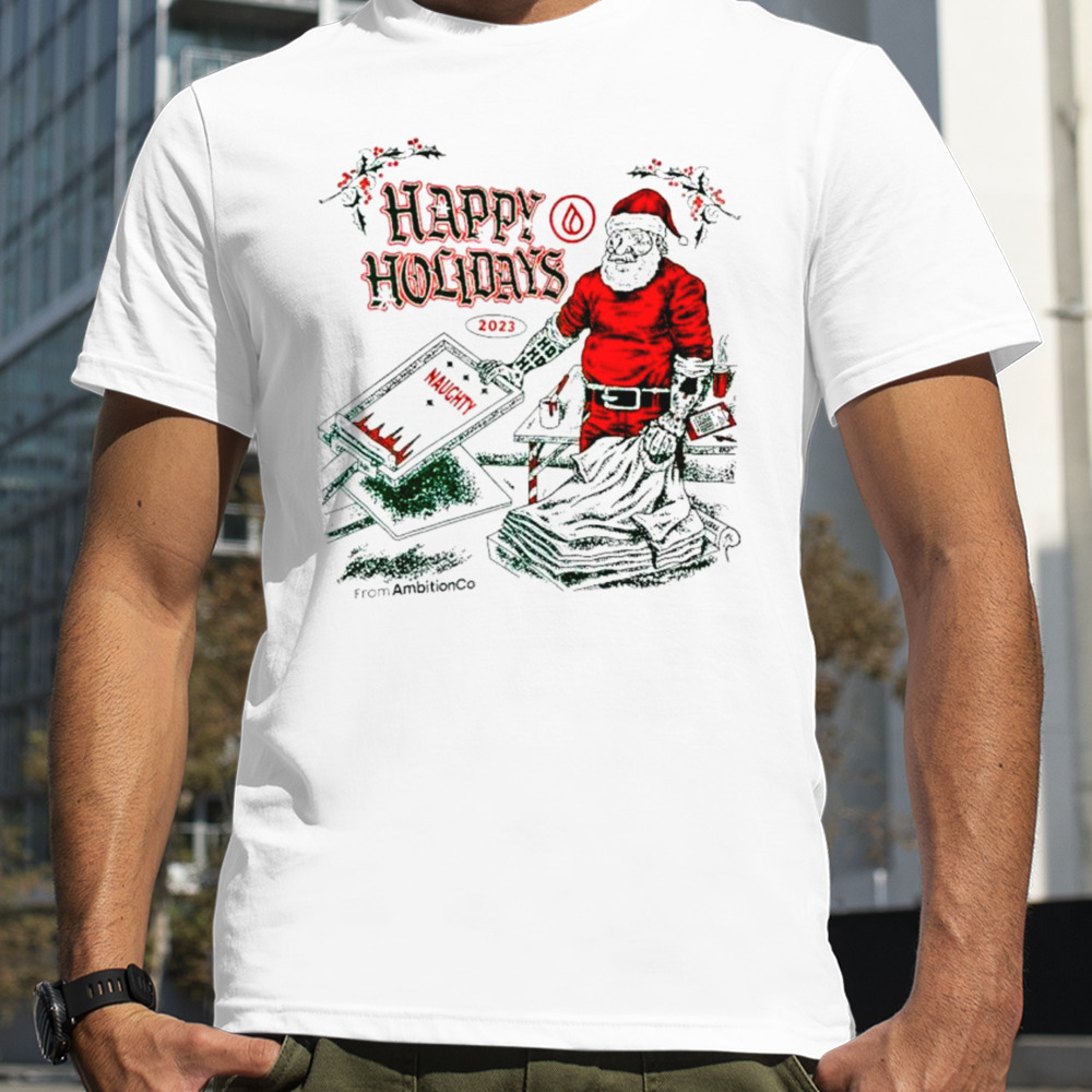 Santa Happy Holidays 2023 shirt