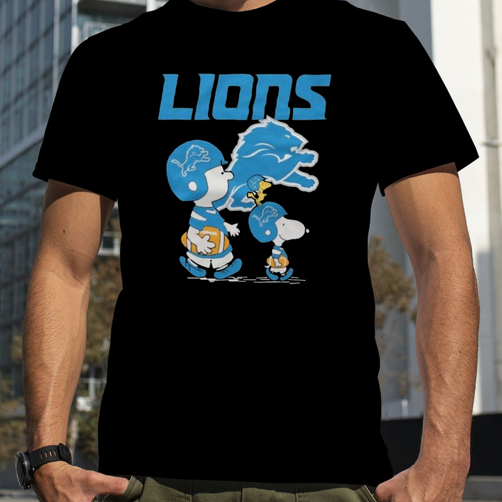 Snoopy and Charlie Brown Detroit Lions Peanut Shirt