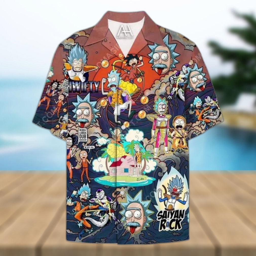 Dragon Ball Z Rick And Morty Hawaiian Shirt Summer Holiday Gift - Limotees