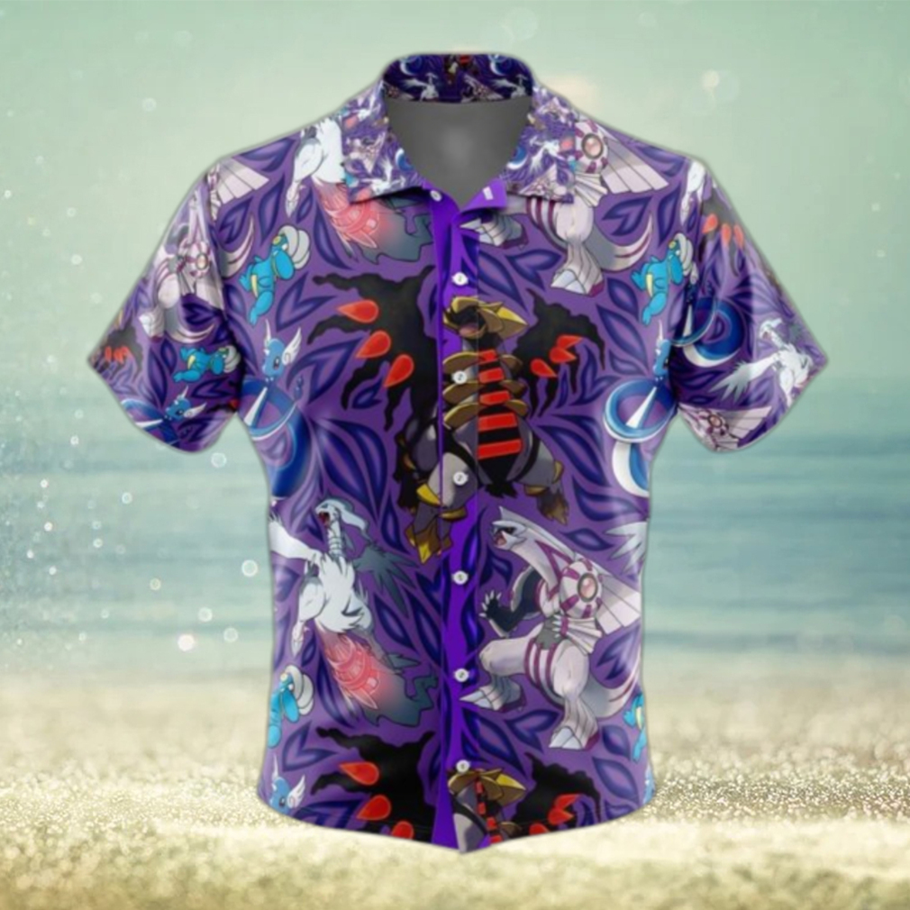 Dragon Type Pokemon Pokemon Button Up Hawaiian Shirt - Limotees