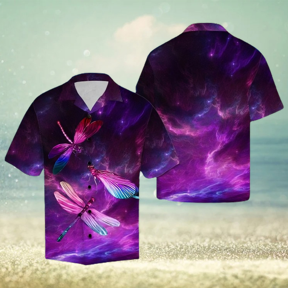 Dragonfly Galaxy Hawaiian Summer Beach Shirt - Limotees