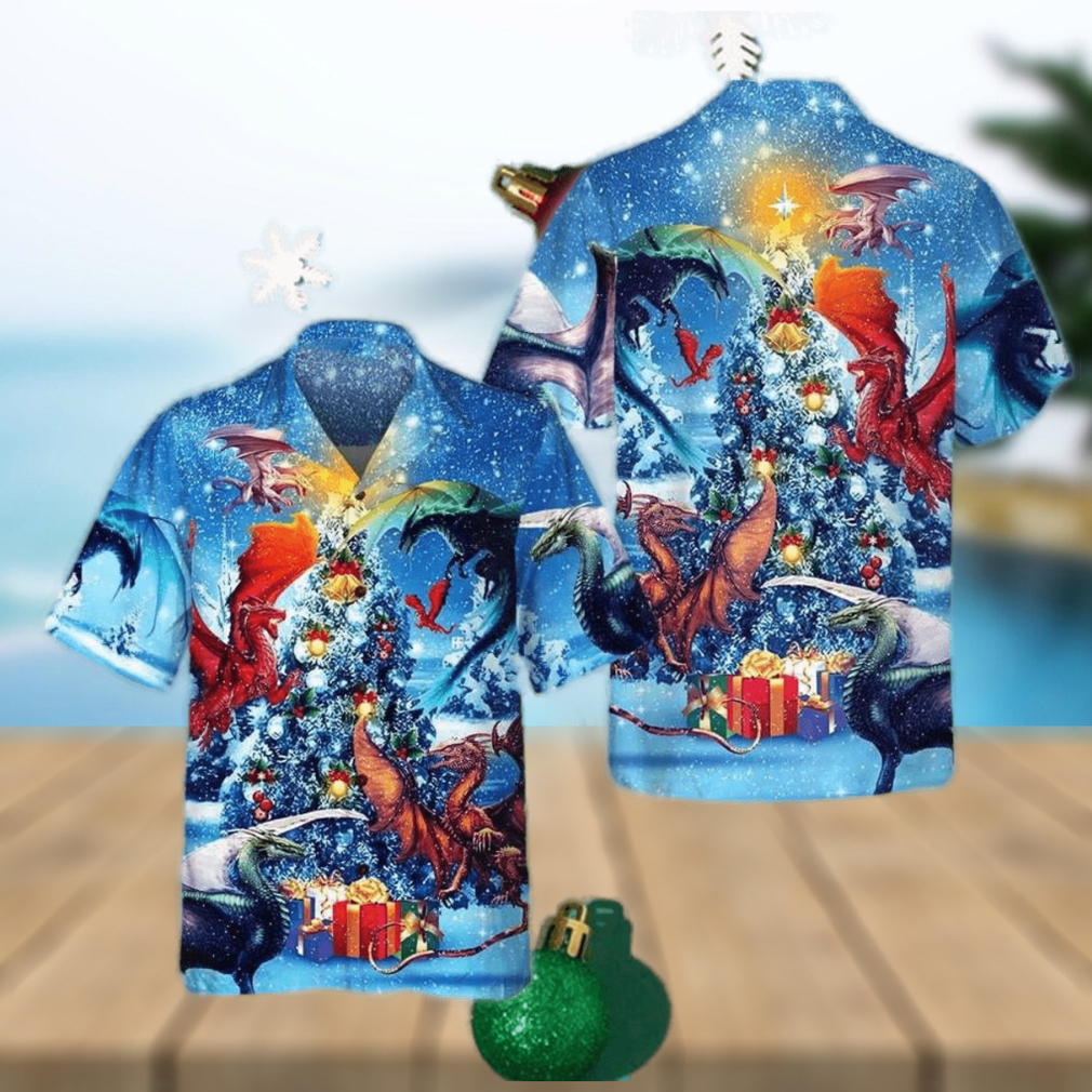 Dragons Reunion Christmas Hawaiian Shirt Funny Button Up Shirt Gifts For Dragon Lovers - Limotees