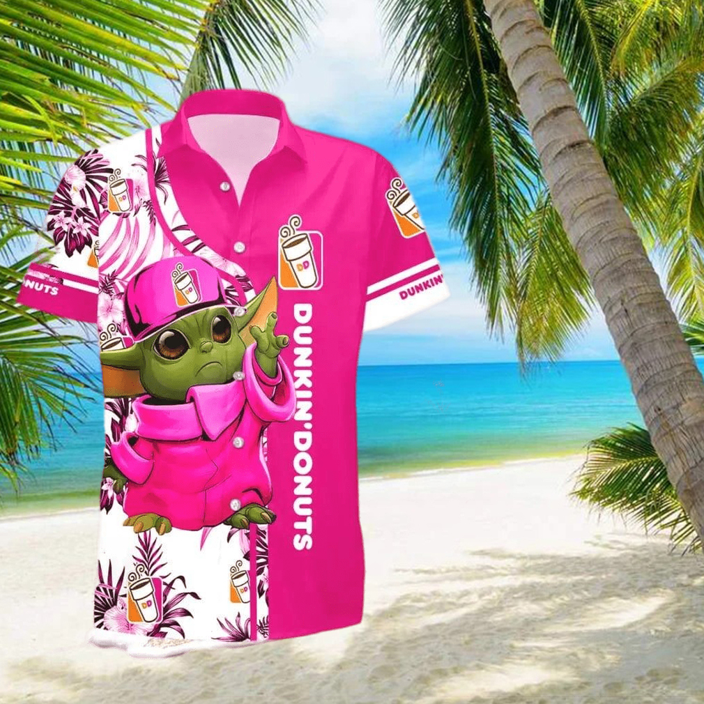 Dunkin Donuts Baby Yoda Hawaiian Shirt - Limotees