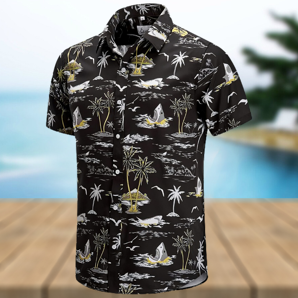 EUOW Men s Hawaiian Shirt Short Sleeves Printed Button Down Summer Beach Dress Shirts - Limotees