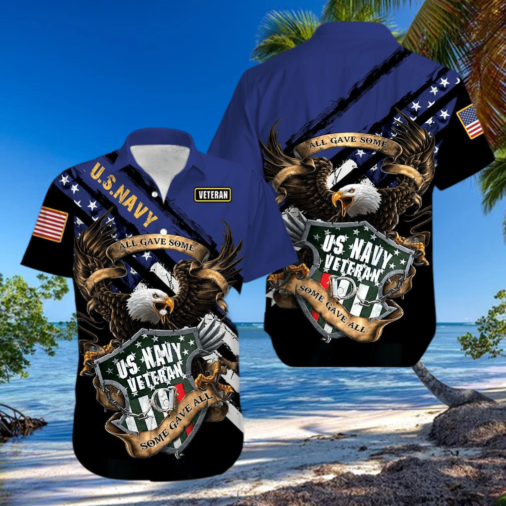 Eagle Us Navy All Gave Some Some Gave All Veterans Hawaiian Aloha Shirts - Limotees