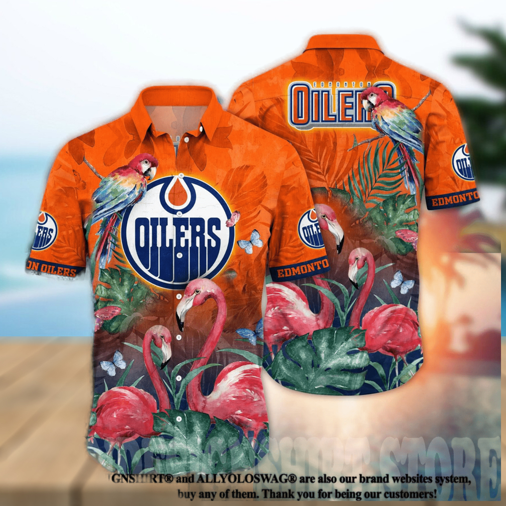 Edmonton Oilers NHL Floral All Over Printed Unisex Hawaiian Shirt - Limotees