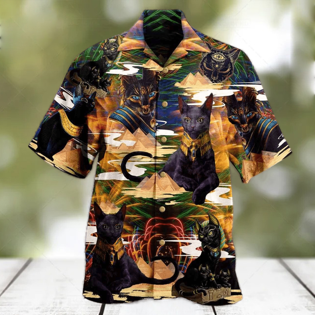 Egyptian Black Cat Hawaiian Shirt – Thoughtful Personalized Gift For The Whole Family - Limotees