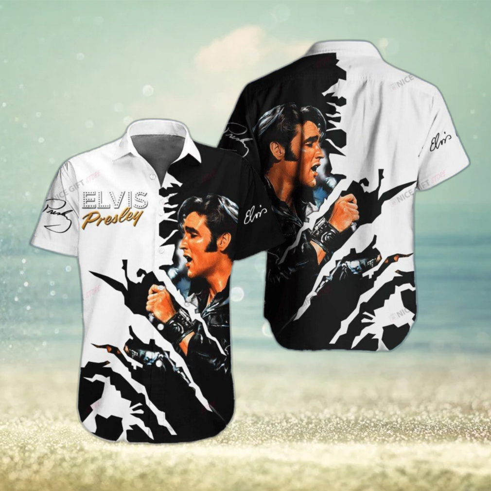 Elvis Presley Hula Design Hawaiian 3D Shirt For Fans Gift Beach - Limotees