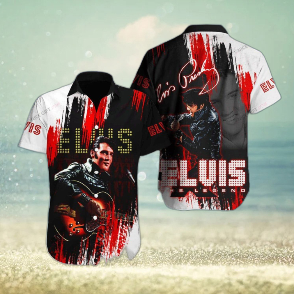 Elvis Presley Luau Design Hawaiian 3D Shirt For Fans Gift Beach - Limotees