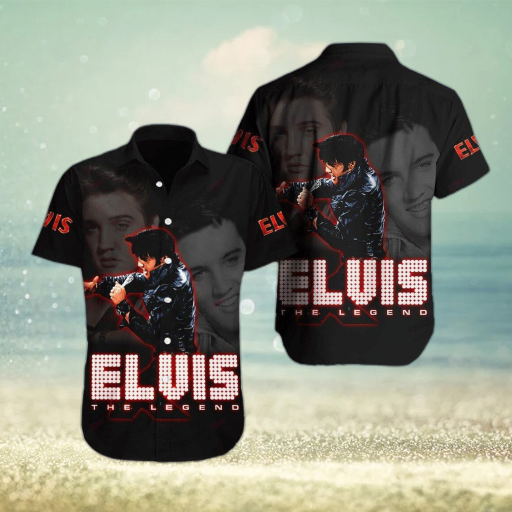 Elvis Presley Palm Design Hawaiian 3D Shirt For Fans Gift Beach - Limotees