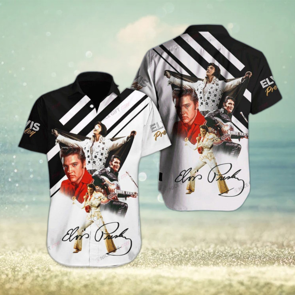 Elvis Presley Plus Size Design Hawaiian 3D Shirt For Fans Gift Beach - Limotees