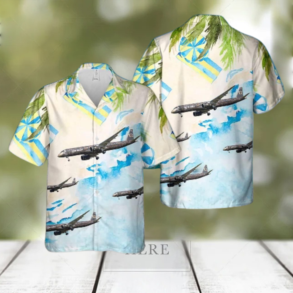 Embraer 195 E2 Std erj 190 400std Hawaiian Shirt - Limotees