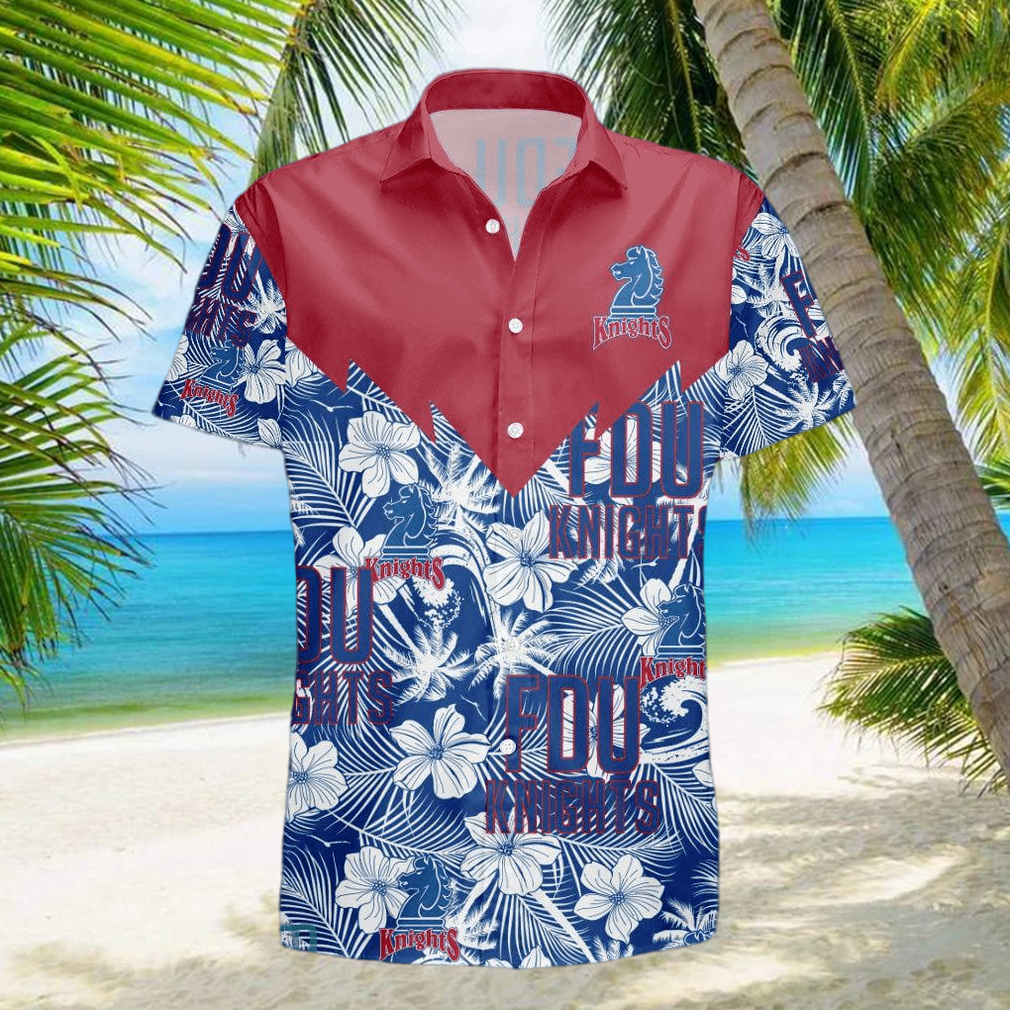 Fairleigh Dickinson Knights 3D Hawaiian Shirt Tropical Seamless NCAA Summer Beach hawaiian shirt - Limotees