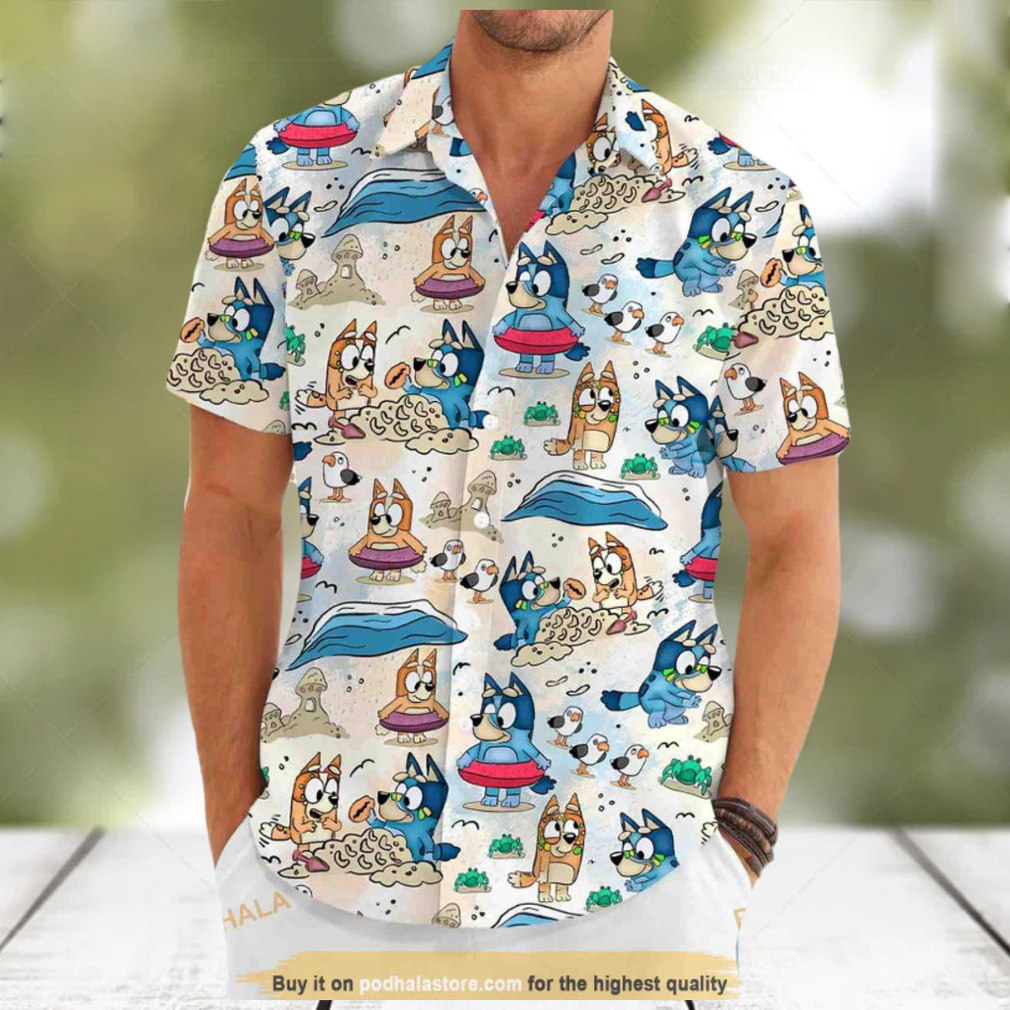 Father Day Blueydad Sandcastles And Crabs Beach Printed Hawaiian Shirt - Limotees