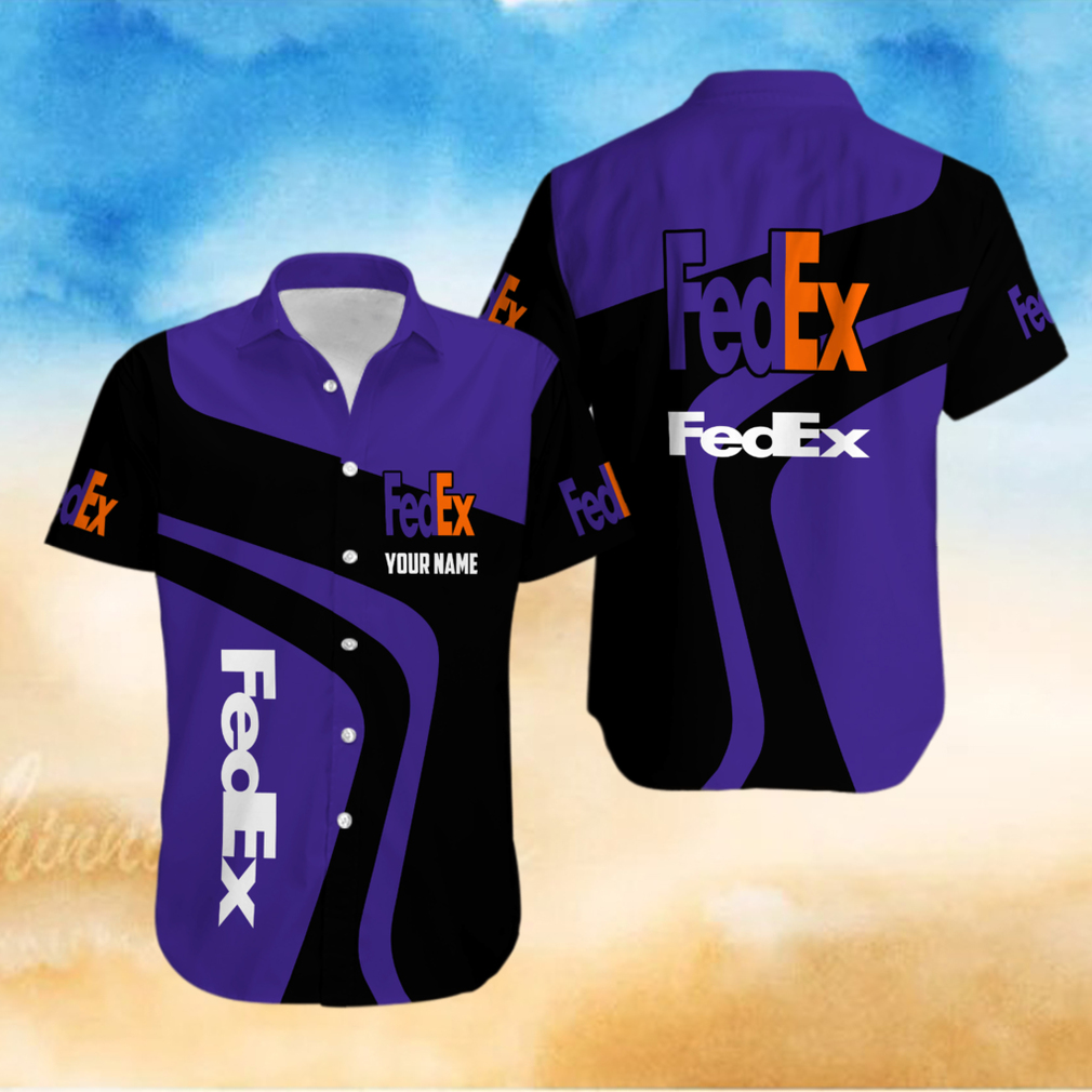 Fedex purple cool custom name Summer Hawaiian Shirts - Limotees