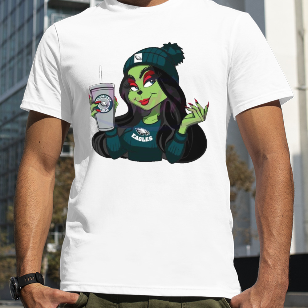 Female Grinch Philadelphia Eagles football team shirt