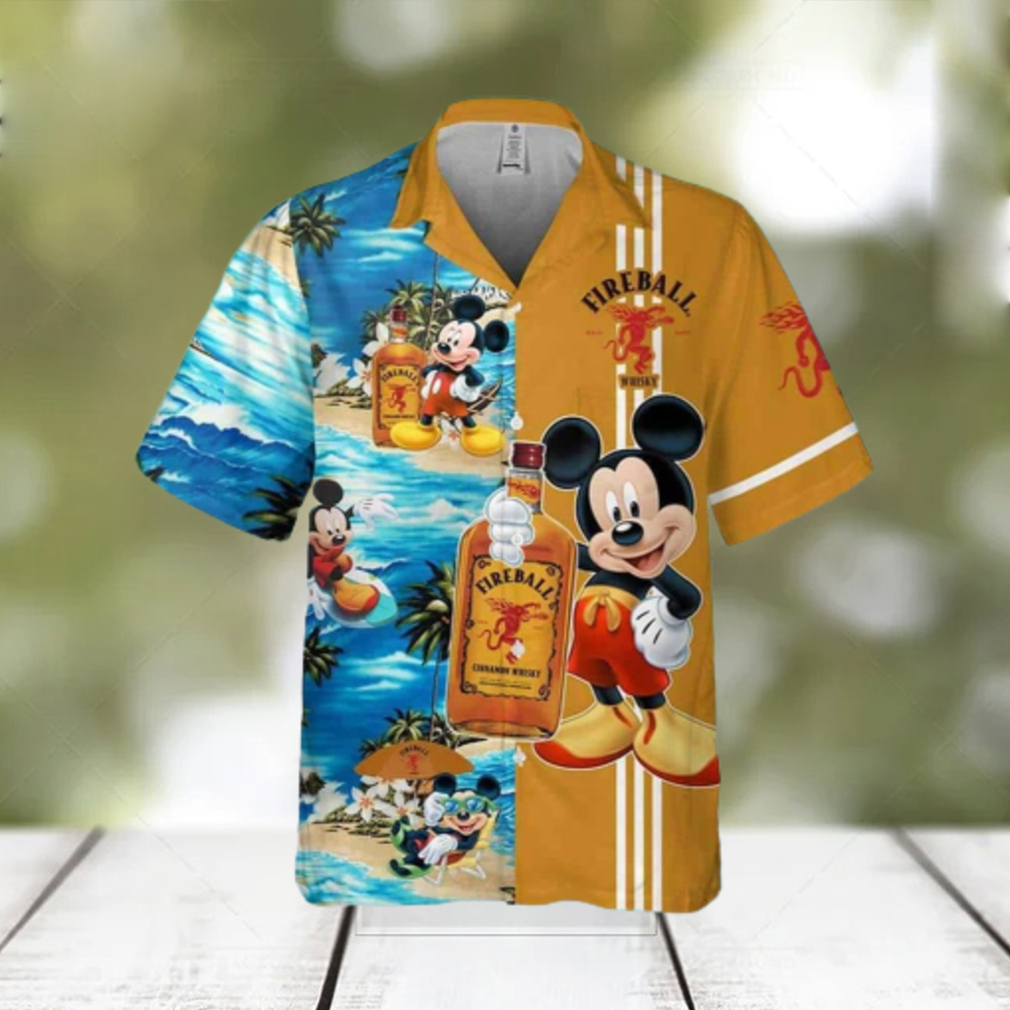 Fireball Mickey Mouse Hawaiian Shirt Summer Gift For Friends - Limotees