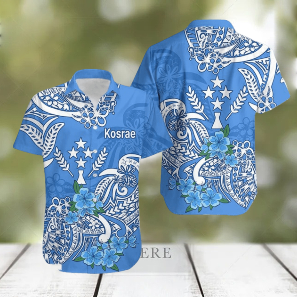 FSM Kosrae State Hawaiian Shirt Polynesian Floral Tribal - Limotees