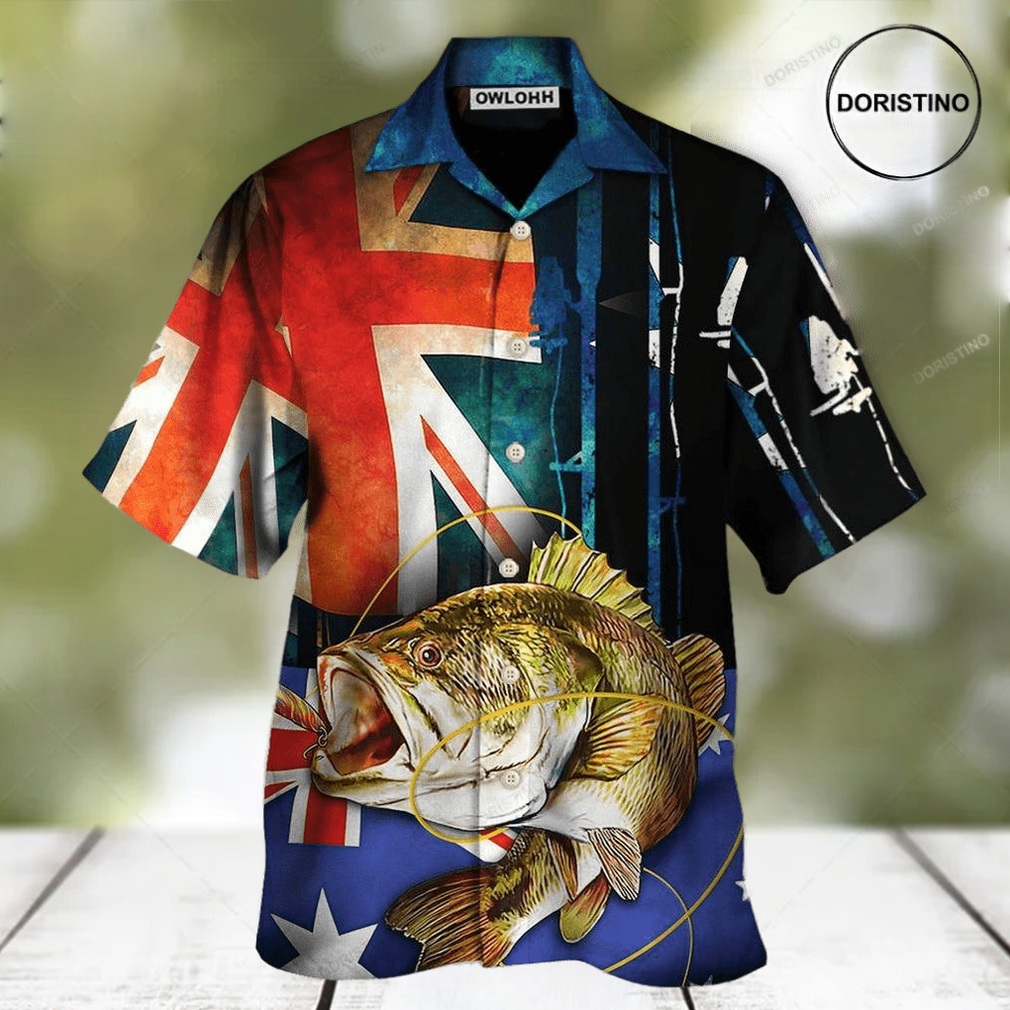 Fishing I Love Fishing Australia Flag Vintage Hawaiian Shirt - Limotees