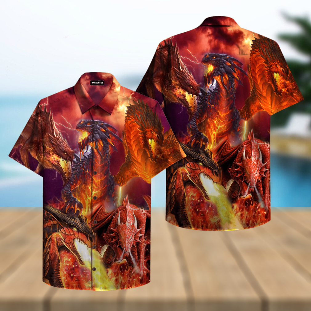 Flaming Dragon Hawaiian Shirt - Limotees