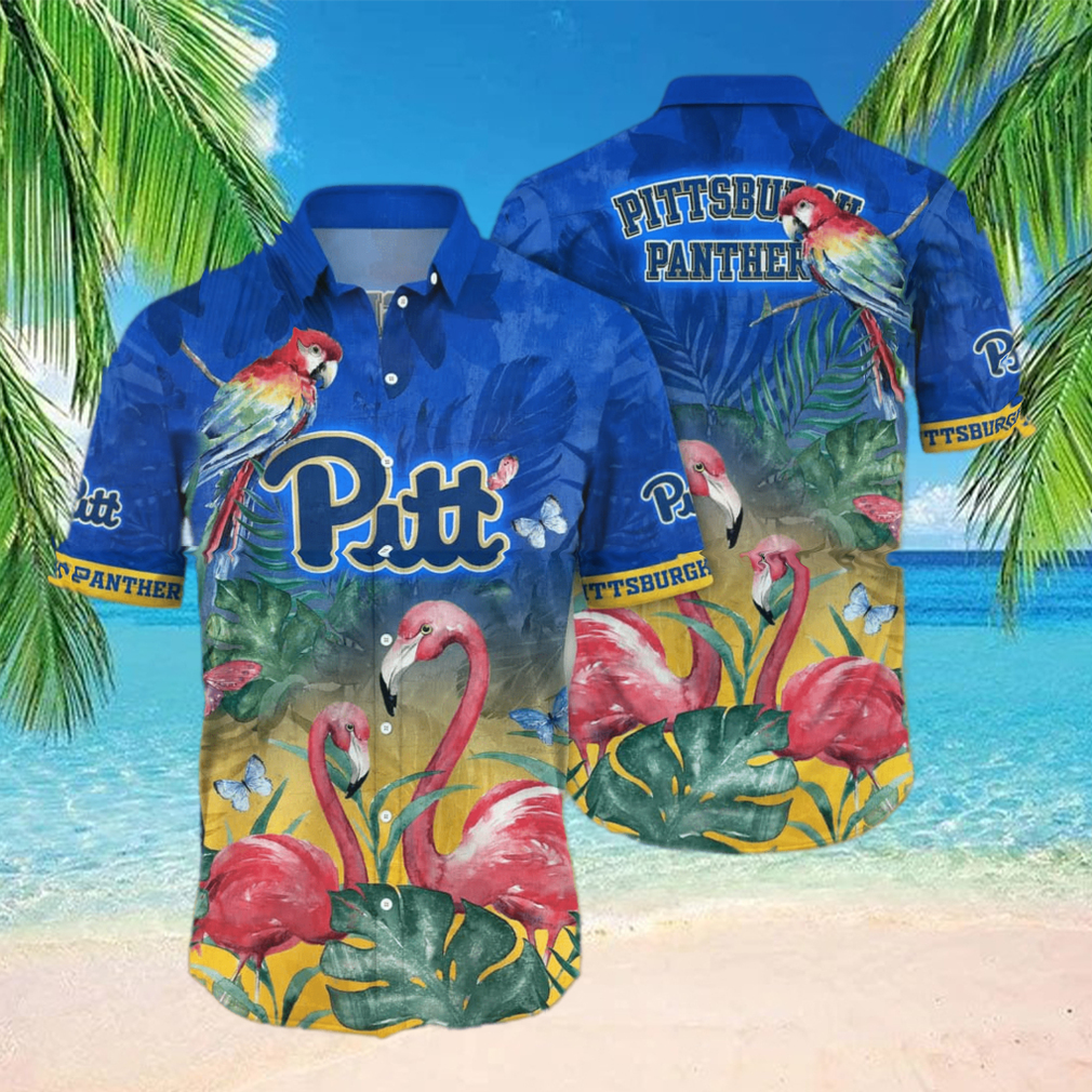 Flamingo Aloha NCAA Pitt Panthers Hawaiian Shirt Summer Beach Gift - Limotees