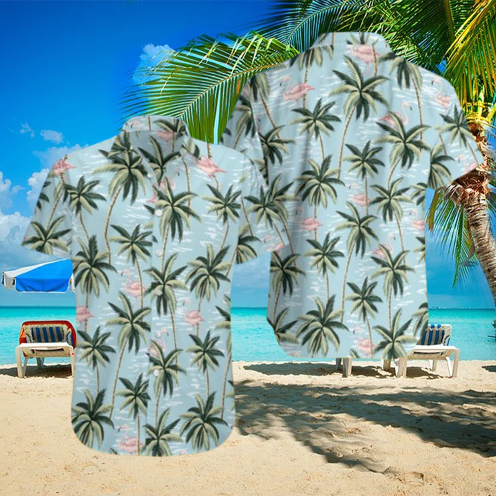 Flamingo And Palm Tree Hawaiian Shirt Hawaiian Shirt For Men Hawaiian Shirt For Women Hw4451 hawaiian shirt - Limotees